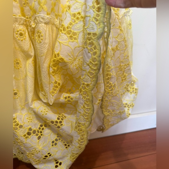 Lilly Pulitzer Kyla Maxi Dress SZ 2 St.Tropez Yellow Garden Floral Eyelet - Picture 15 of 15